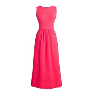 NWT J. Crew Pink Cotton Ribbed-Knit Mixy Dress. Sz M